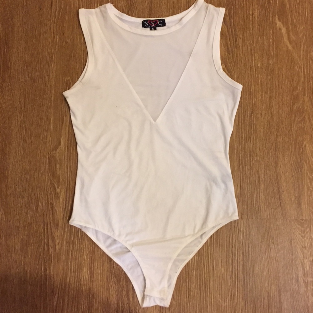 💋💋3 for $25💋💋 Mesh lined deep v bodysuit